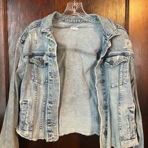 Xhilaration Light Blue Distressed Jean Jacket